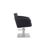 Sillon Peluqueria Nicolle Negra Base Cuadrada Cromada