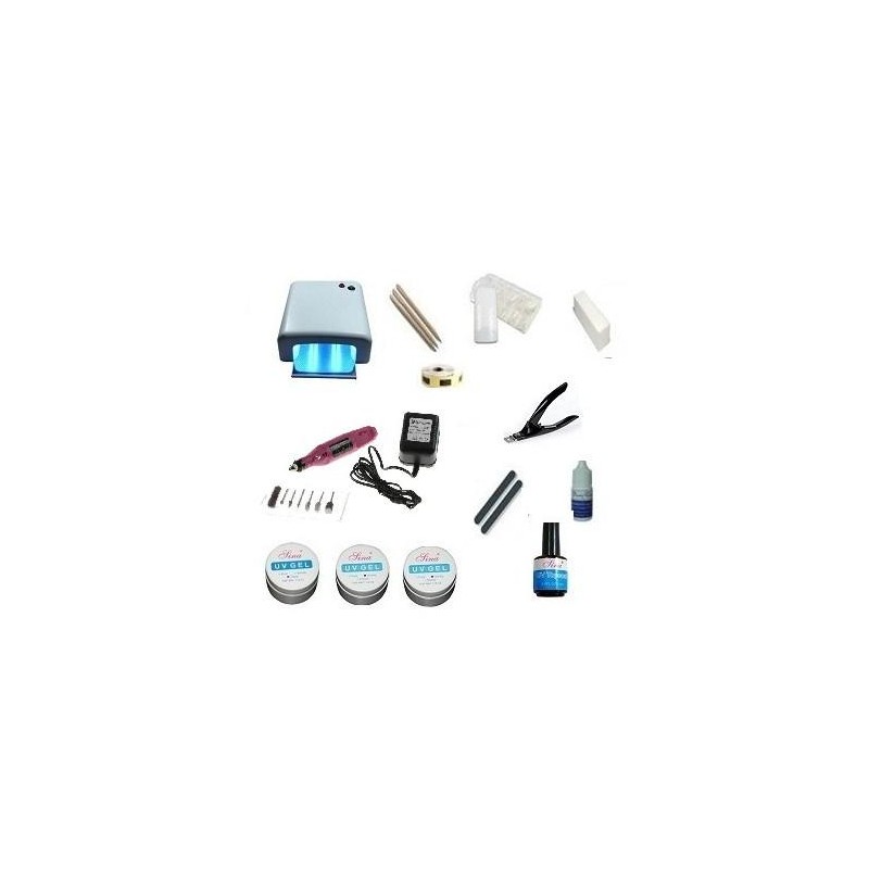 KIT UÑAS BASICO GEL LAMPARA + TORNO 20.000 RPM