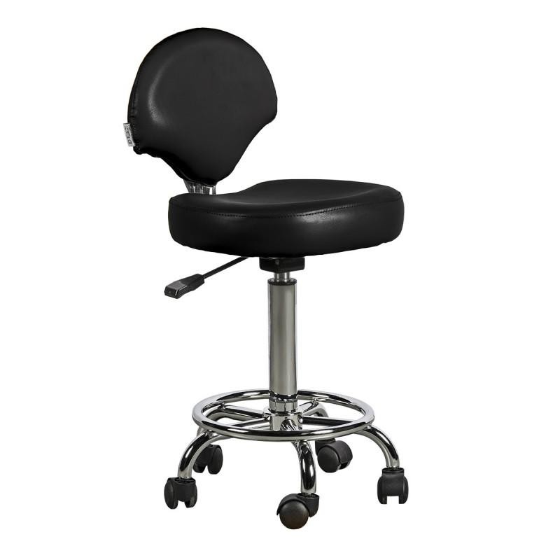 Banqueta com encosto preto