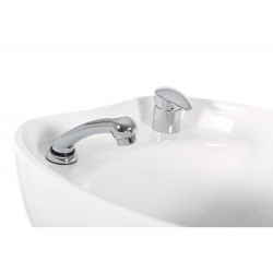 Lavacabezas Metri Electrico Negro Ceramica Blanca