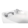 Lavacabezas Metri Electrico Negro Ceramica Blanca