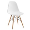 Conjunto Mesa Redonda 120 cm + 4 Sillas Eiffel Blancas