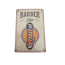 Placa Decoracion Barberia 9  (30 x 20 cm )