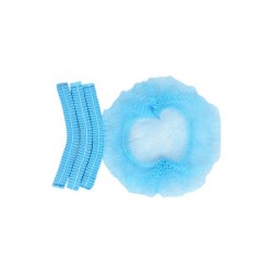 100 Tampas descartáveis dobradas em acordeão Azul