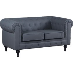 Sillon Chester Gris 2 Plazas