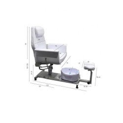 Sillon Pedicura Wave con Bañera Blanco