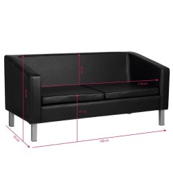 Sofa Espera Sion Negro