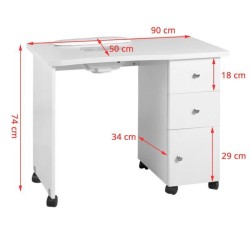 Mesa Manicura Robb Blanca