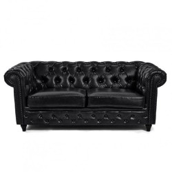 Sillon Sofa Espera Chester Dock Negro Vintage