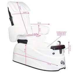 Sillon Pedicura Spa Blanco con Bañera Hidromasaje