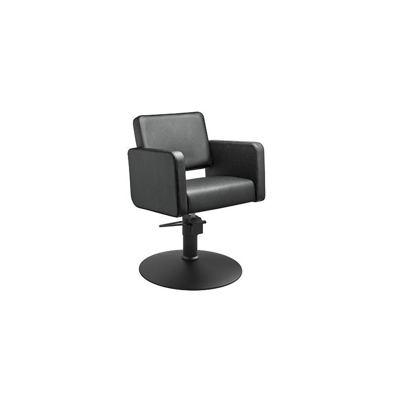 Silla Peluqueria Class R Negra con Base Redonda Negra Silla Peluqueria Class R Negra con Base Redonda Negra