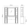 Tocador de Barberia con Vitrina William 2B