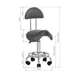 Taburete con Respaldo Conley Gris