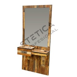 Tocador Barberia Vintage Bradley Madera Oscura