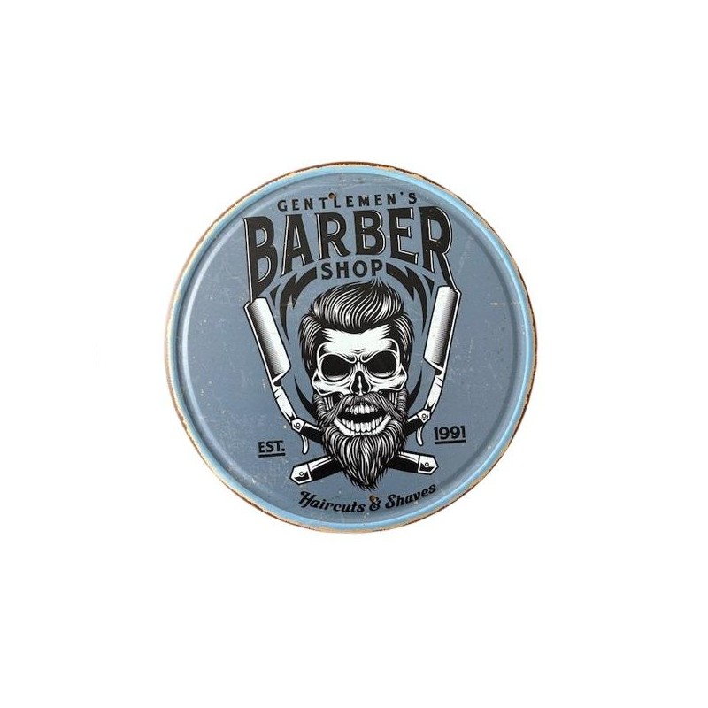 Placa Decoracion Barberia Redonda 2