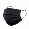 Máscaras cirúrgicas descartáveis de 3 camadas (50 unid.) Preto