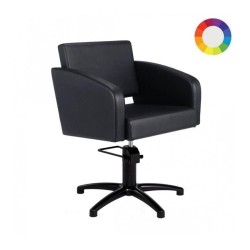 Sillon Peluqueria Nicolle Negra Base Estrella Negra