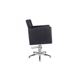 Sillon Peluqueria Giselle Negra Base Estrella Cromada
