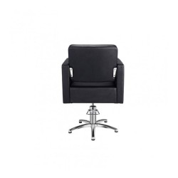 Sillon Peluqueria Giselle Negra Base Estrella Cromada