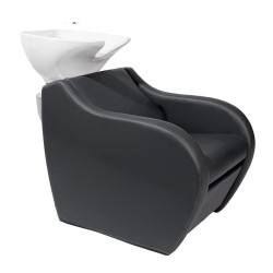 Lavacabezas Peluqueria Wave Negro Ceramica Blanca