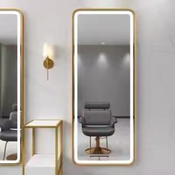 Tocador Rectangular LED Marco Dorado