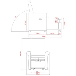 Sillon Pedicura Spa Pira Blanco