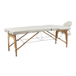 Camilla Plegable de Madera 3 Cuerpos Sella Blanca
