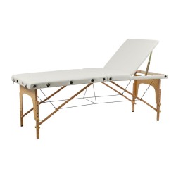Camilla Plegable de Madera 3 Cuerpos Sella Blanca