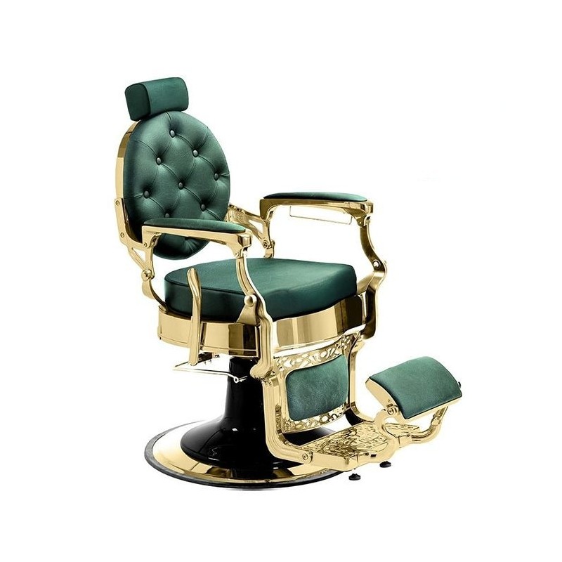 Cadeira de barbeiro MAE Gold Verde
