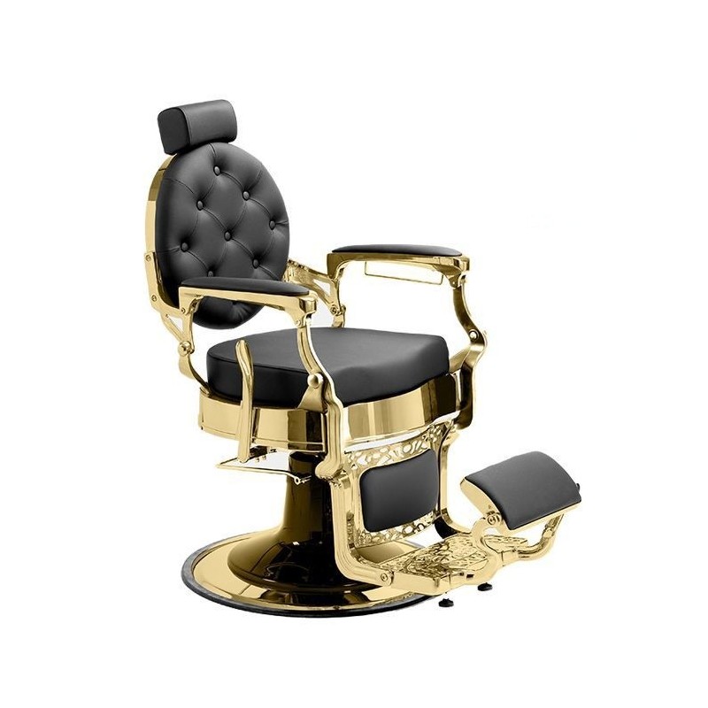 Cadeira de barbeiro MAE Gold Preto