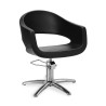 Silla Peluqueria Gala Negra Base Cromada Estrella