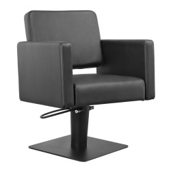Silla Peluqueria Drim Negra Base Cuadrada Negra