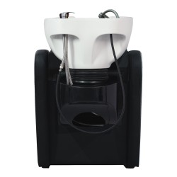 Lavacabezas Peluqueria Velaris Negro Ceramica Blanca