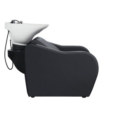 Lavacabezas Peluqueria Velaris Negro Ceramica Blanca