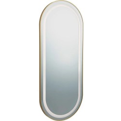 Tocador Peluqueria LOOP Ovalado LED Marco Dorado