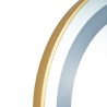 Bancada Oval Cabeleireiro LED LOOP  Moldura Dourada