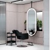 Tocador Peluqueria LOOP Ovalado LED Marco negro