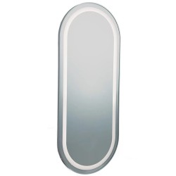 Tocador Peluqueria LOOP Ovalado LED Marco Plata