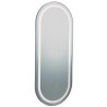 Bancada Oval Cabeleireiro LED LOOP  Moldura Prata