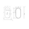 Bancada Oval Cabeleireiro LED LOOP  Moldura Prata