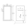 Tocador Peluqueria REC Rectangular LED Marco Plata
