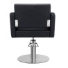 Sillon Peluqueria Nicolle Negra Base Redonda Cromada