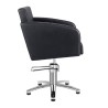 Sillon Peluqueria Nicolle Negra Base Estrella Cromada