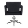 Sillon Peluqueria Nicolle Negra Base Estrella Cromada