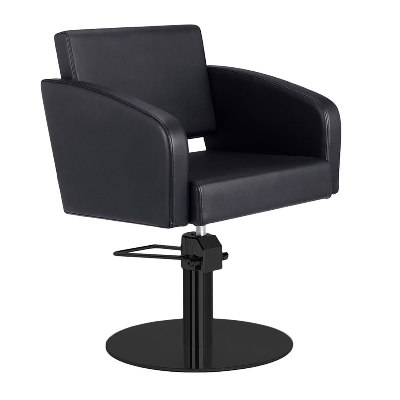 Sillon Peluqueria Loris Negra Base Redonda Negra Sillon Peluqueria Loris Negra Base Redonda Negra