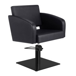 Sillon Peluqueria Loris Negra Base Cuadrada Negra