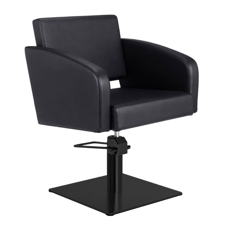 Sillon Peluqueria Loris Negra Base Cuadrada Negra Sillon Peluqueria Loris Negra Base Cuadrada Negra
