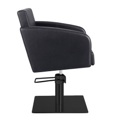 Sillon Peluqueria Loris Negra Base Cuadrada Negra