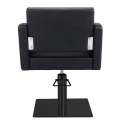 Sillon Peluqueria Loris Negra Base Cuadrada Negra