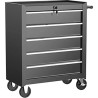 Carrinho  Crux  com 5 gavetas Trolley para Barbearia - Tatuagem - Ferr
